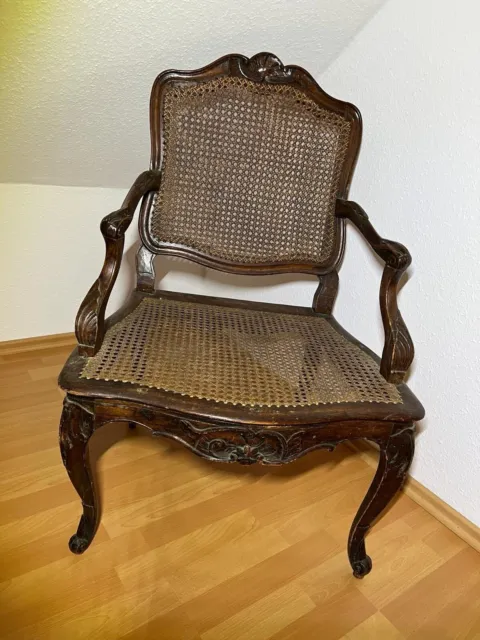 Original barocker Armlehnstuhl, 18 Jhd. aus Familienbesitz, Antik