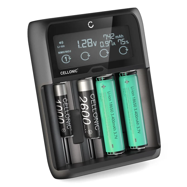 Chargeur pour batteries 18650 Chargeur batteries 18650 AA AAA Chargeur piles USB