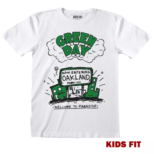 Green Day T SHIRT Official Welcome To Paradise Kids Boys Girls Licensed Rock Tee