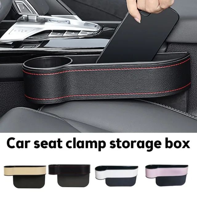 Leather Car Seat Gap Storage Box Universal Seat Organizer Holder