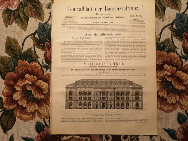 1885 Bauverwaltung 25 Hamburg Naturgeschichtliches Museum 2 / Hannover Wetzmann