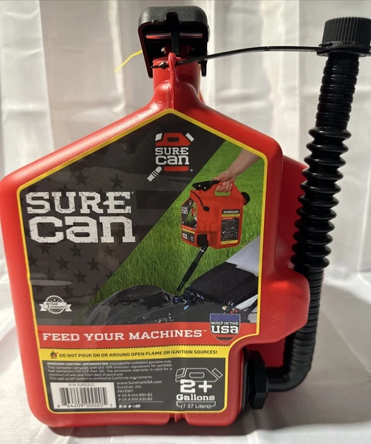NEW!! Sure Can Surecan SUR22G1 Gas Can with Rotating Spout - 2.2 Gallon New!!!