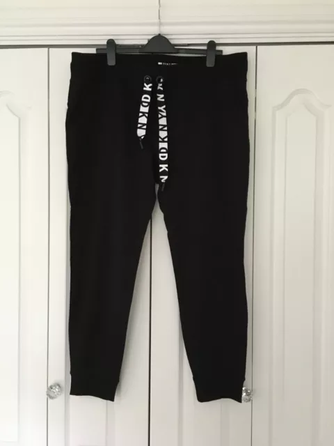 DKNY Sport Womens black capri cuffed cotton Jogger XL - BNWT