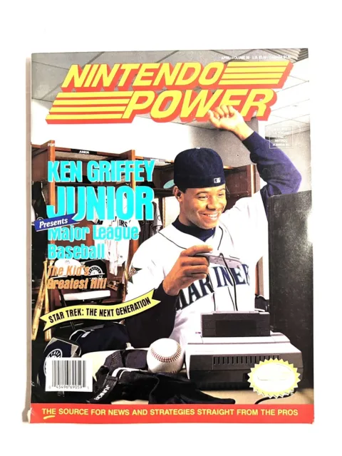 Nintendo Power Magazine Volume 59 April 1994 Ken Griffey Jr. Poster And Cards