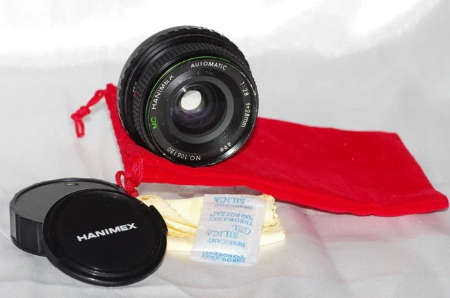 Objectif Grand Angle Hanimex 28mm F/2.8 M42 – Occasion, Compatible Canon/Nikon/Pentax Via Bague