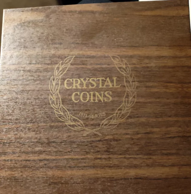 Imperial Glass Corporation Crystal Coins Plate 1971 Series In Original Box