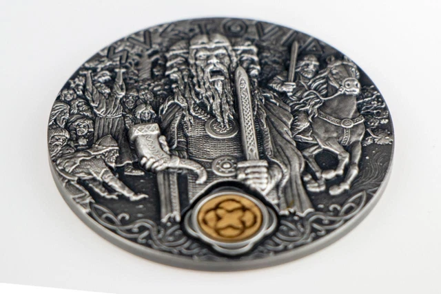 2019 Niue $2 SVETOVID Slavic Gods Antique Finish 2oz Silver Coin 2