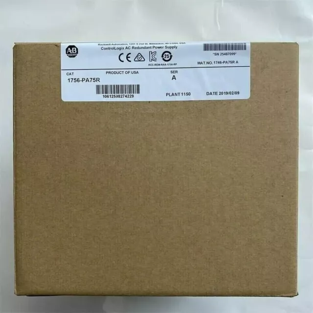 New Sealed Allen-Bradley 1756-PA75R Ser A ControlLogix AC Power Supply 1756PA75R