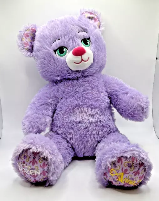 Build a Bear Frozen Princess Anna Purple Sparkle Disney Stuffed Animal Plush