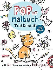Pop-Up-Malbuch: Tierkinder: Malen und Basteln mit 10 übe... | Buch | Zustand gut