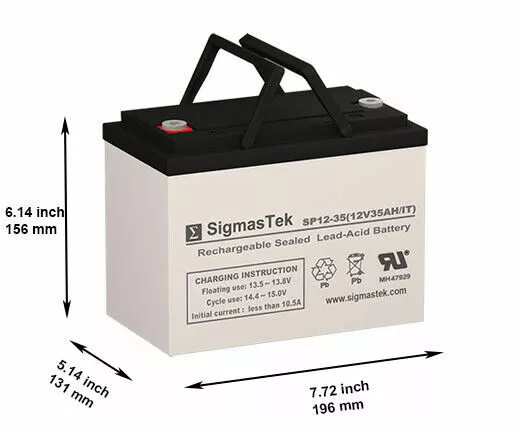 DCS-33IT C&D Technologies Deep Cycle (12V 35AH) Battery by SigmasTek