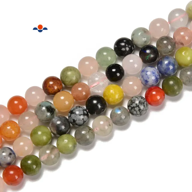 Natural Chakra Smooth Round Beads Size 4mm 6mm 8mm 10mm 15.5'' Strand