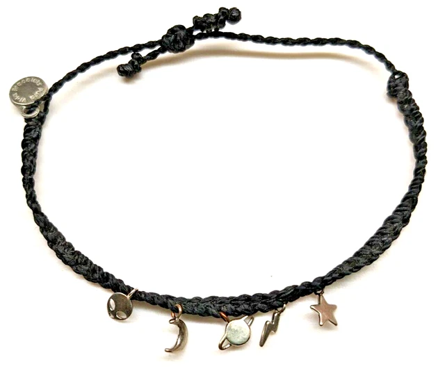 Pura Vida Bracelet Htf Celestial String Jewelry Charm Friendship Boho Shortened