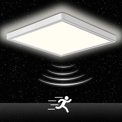 Oraymin LED plafonnier avec détecteur de mouvement radar 18W 1800LM 4000K Lam...