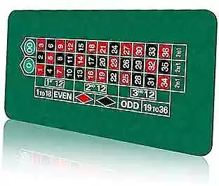 70'' x 35'' Upgraded Waterproof Casino Roulette Tabletop Dark Green-roulette