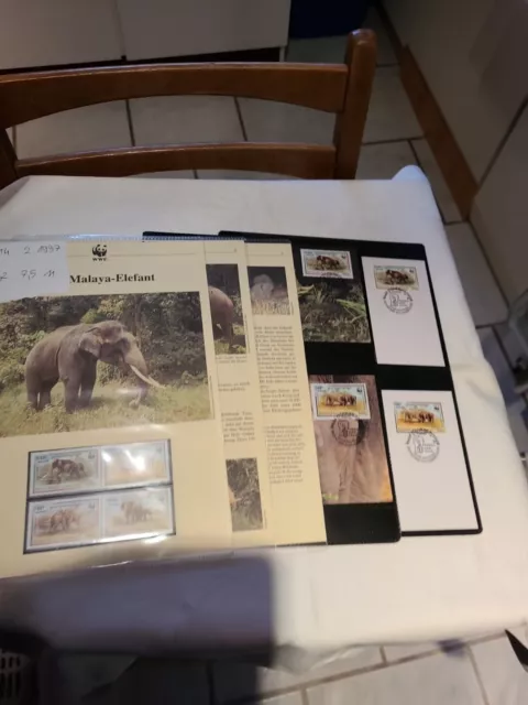 WWF komplettes Kapitel 214 Kambodscha Malaya Elefant 1997 Tiere Vögel Fisch Inse