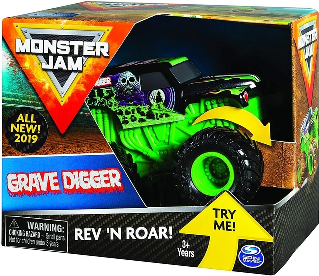 MONSTER JAM OFFICIAL Grave Digger Rev ‘N Roar Monster Truck with Sound