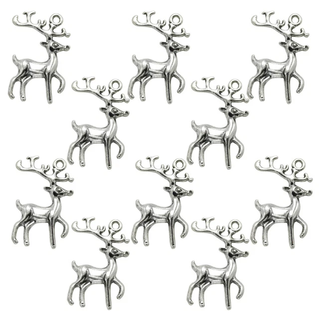 20 Stück Legierung Sika Hirsch Anhänger Charms DIY Schmuck Herstellung Zubehör