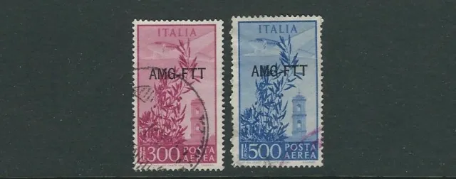 ITALY TRIESTE ZONE A 1949-52 AIRMAILS (Scott C24-C25 300L 500L) F/VF USED