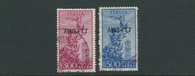 ITALY TRIESTE ZONE A 1949-52 AIRMAILS (Scott C24-C25 300L 500L) F/VF USED