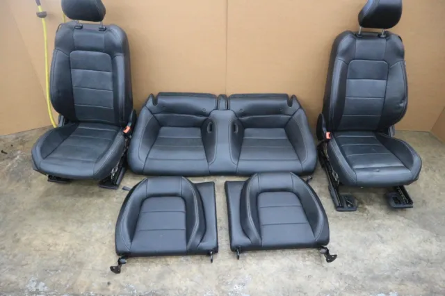 2018-2020 Ford Mustang GT BLACK LEATHER w/white stitch Seat Set Power - OEM