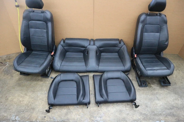 2018-2020 Ford Mustang GT BLACK LEATHER w/white stitch Seat Set Power - OEM 2018-2020 Ford Mustang GT BLACK LEATHER w/white stitch Seat Set Power - OEM