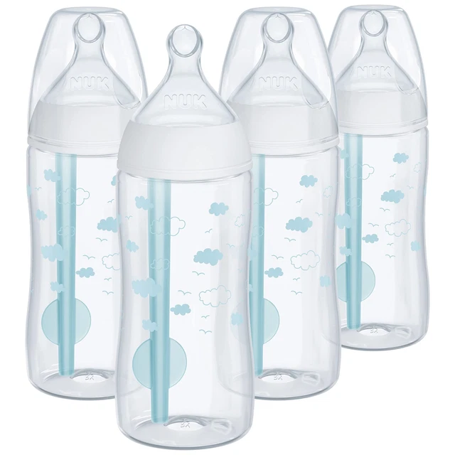 NUK Smooth Flow Pro Anti Colic Baby Bottle - Easy to Assemble and Clean & Red...
