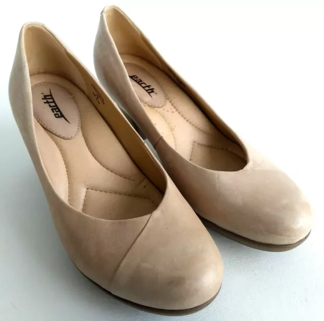 EARTH Tamarack Womens Size 7B Light Pecan Slip On Work Classic Pump Heels Shoes