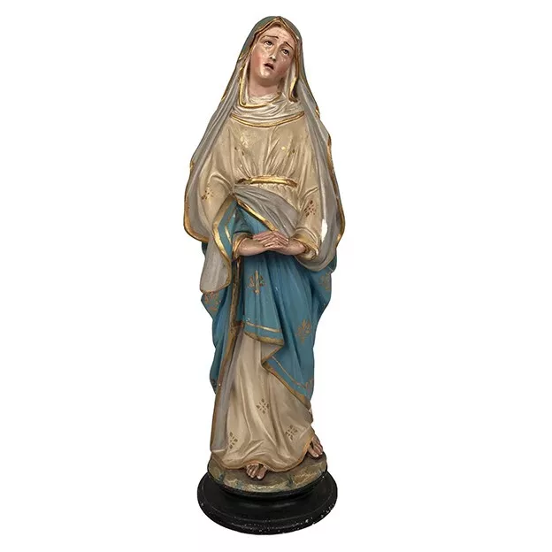 Vierge des Douleurs, plâtre polychrome éditeur Pellegrins XXe
