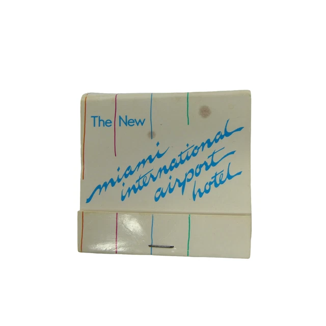 Vintage New Miami International Airport Hotel unstruck Matchbook
