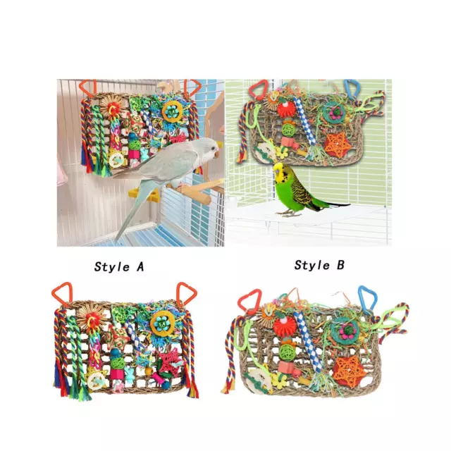 Jouets muraux pour oiseaux de nourriture, Cage suspendue colorée d'escalade,