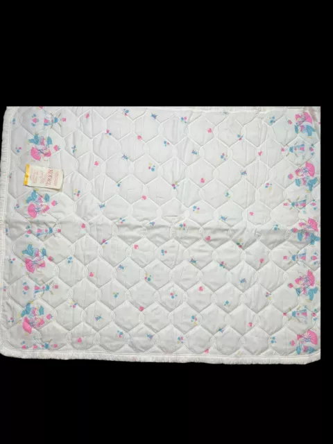 Manta para bebé vintage 100 % modelo relleno de fibra de poliéster blanca Pnk y azul holandés para niños