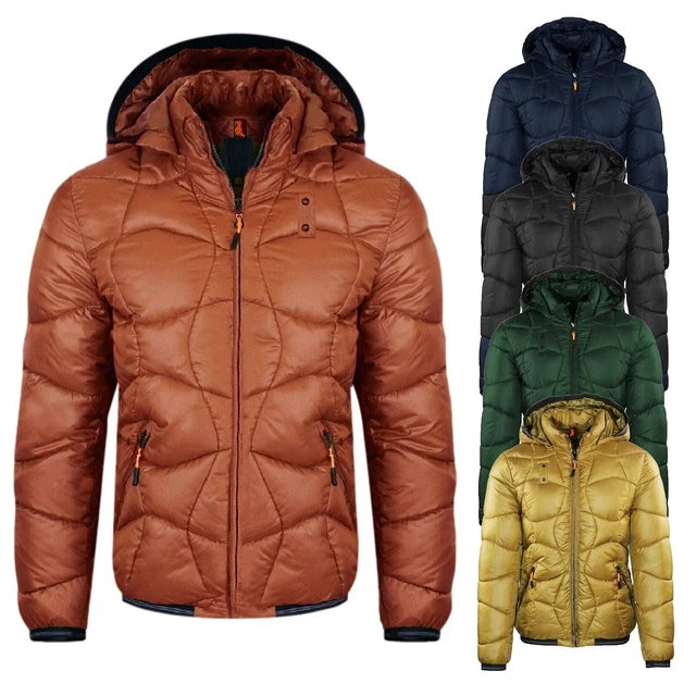 Piumino Uomo Invernale Giubbotto Uomo Giubbino con Cappuccio Bomber Slim Fit