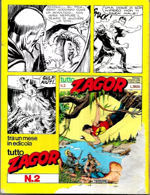 Tutto ZAGOR n° 1, Lire 1800, giu 1986: molto molto buono (abrasione in quarta) 2