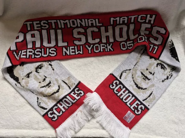 Manchester UTD Football Scarf- Paul Scholes Testimonial Versus New York 05.08.11