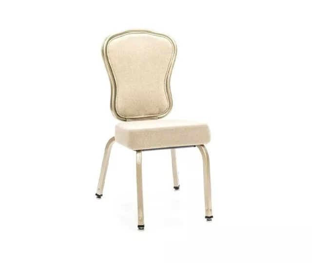 Banquet chairs used Gasser LGN-100 Ivory with Gold Trim Stackable set of 10