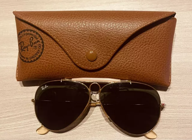 Ray-Ban RB3138 001 58-09 Occhiali da Sole - Oro/Verde