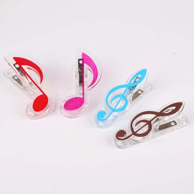 Musique Pince Musical Note Papier Piano Feuille Ressort Pinces for Résistant
