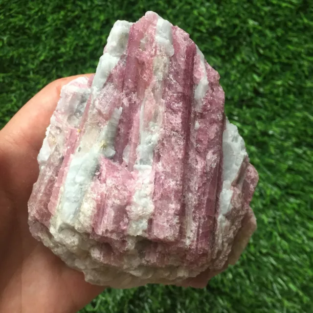 671g Natural red tourmaline quartz crystal original stone specimens  A317