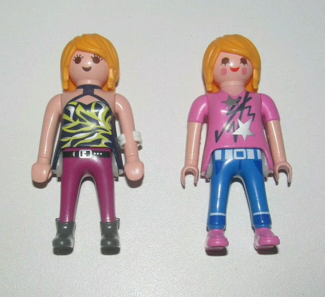 Lot De 3 Têtes De Figurine Playmobil Femme - Cheveux Blonds Colette - Pièces Détachées
