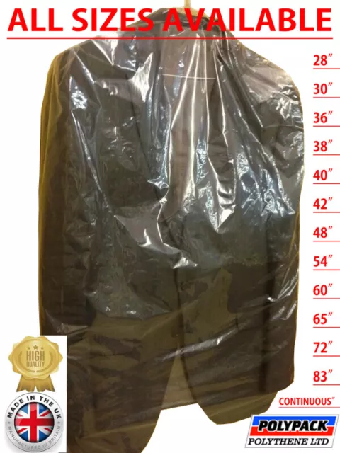 Polythene Garment Covers Clothes Suit Dress Poly Bags Or Poly Rolls Clear 100G