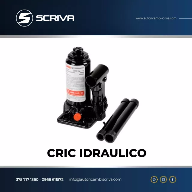 CRIC IDRAULICO SOLLEVATORE AUTO 2.000 kg LAMPA 71550