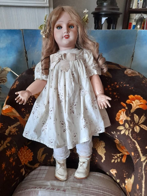 Ancienne poupée Bois 37 Cm No Jumeau Steiner Bru SFBJ UNIS FRANCE Tête Bois