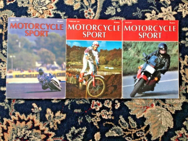 Motorcycle Sport Magazines 1987 JANUARY FEBRUARY MARCH THREE MAGAZINES