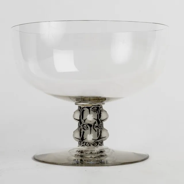 Coupe Saint Denis Verre Émaillé Noir René Lalique R.Lalique Glass Bowl