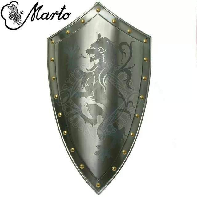 Medieval Fully Functional Dragon Warrior Templar Shield Medieval Knight Shield
