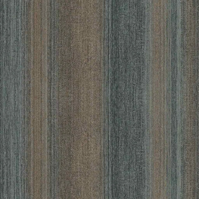 Vintage Deluxe Carta da Parati Stripes Marrone e Blu