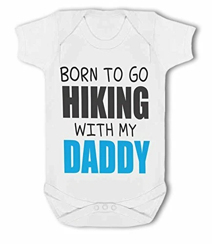 Born to go Hiking with my Daddy - Baby Vest by BWW Print Ltd