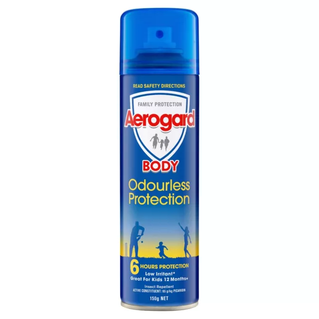 Aerogard Odourless Protection 4 Hours 150g - Unnoticeable Defense Against Insect