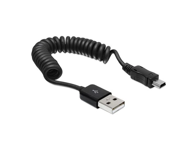 Cavo USB, USB 2.0 tipo A -> mini B pz/st 20-60 cm spirale, Delock [83164]